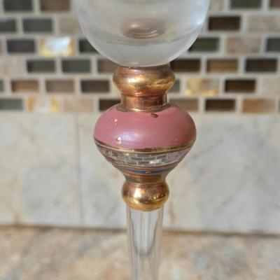 LOT 34K: Set of 12 Pasabahce Circle Art of Glass Gold Rim Glasses, Set of 7 Fostoria Classic Gold Water Goblets, and Set of 4 Artland...