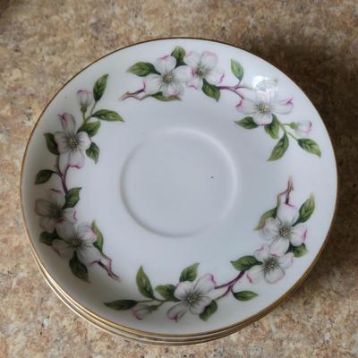 LOT 35K: Wentworth " Dogwood" Gold Rimmed China Set