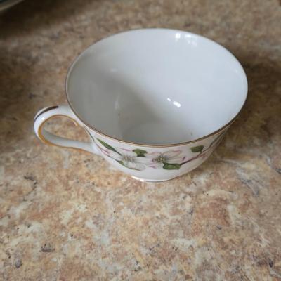 LOT 35K: Wentworth " Dogwood" Gold Rimmed China Set