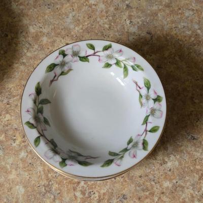LOT 35K: Wentworth " Dogwood" Gold Rimmed China Set