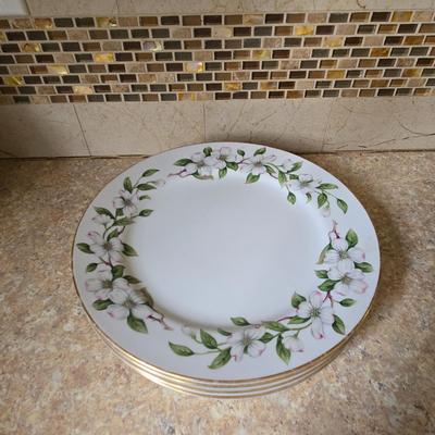 LOT 35K: Wentworth " Dogwood" Gold Rimmed China Set