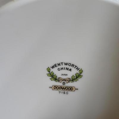 LOT 35K: Wentworth " Dogwood" Gold Rimmed China Set