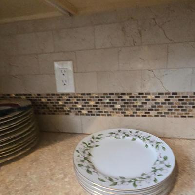 LOT 35K: Wentworth " Dogwood" Gold Rimmed China Set