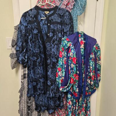 LOT 37X: 1980s Vintage Dresses and Skirt Sets by Diane Freis.