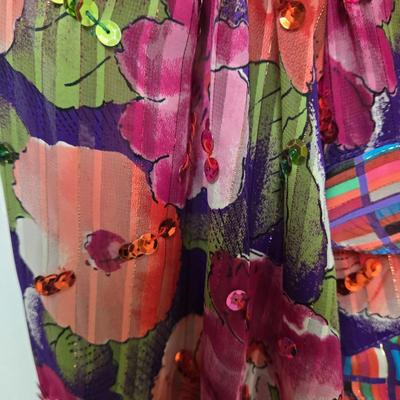 LOT 39X: 1980s Original Vintage Diane Freis Dresses, Skirt Set, and Blouses