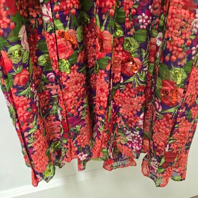 LOT 39X: 1980s Original Vintage Diane Freis Dresses, Skirt Set, and Blouses