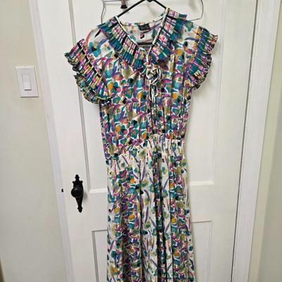 LOT 39X: 1980s Original Vintage Diane Freis Dresses, Skirt Set, and Blouses