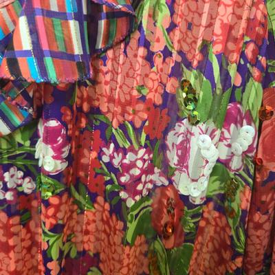 LOT 39X: 1980s Original Vintage Diane Freis Dresses, Skirt Set, and Blouses