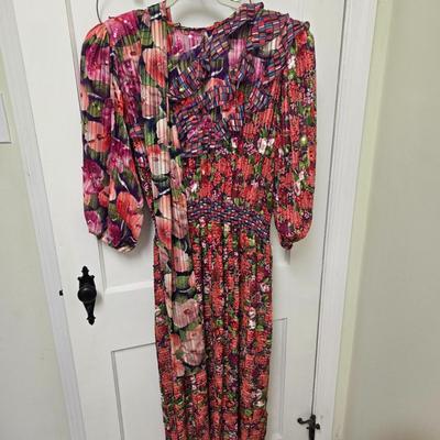 LOT 39X: 1980s Original Vintage Diane Freis Dresses, Skirt Set, and Blouses