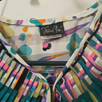 LOT 39X: 1980s Original Vintage Diane Freis Dresses, Skirt Set, and Blouses