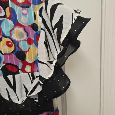 LOT 39X: 1980s Original Vintage Diane Freis Dresses, Skirt Set, and Blouses