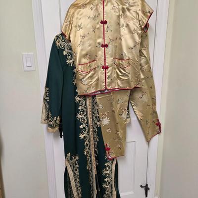 LOT 72X: Asian Inspired Woman's Pant Set and Long Gown