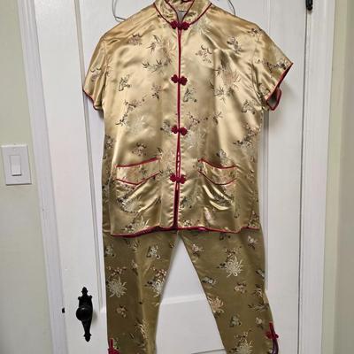 LOT 72X: Asian Inspired Woman's Pant Set and Long Gown