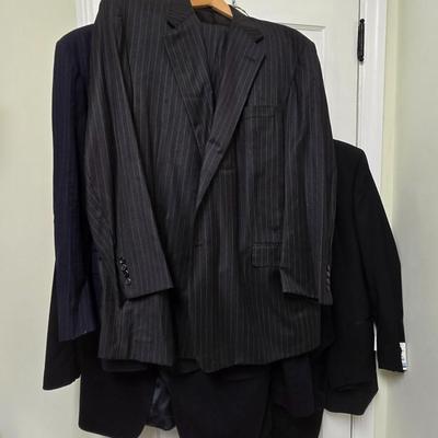 LOT 75Y: Mens Suits, Jackets, Pants, and Tuxedo; Unknown Sizes For Suits, But Appear To Be Same as Jackets