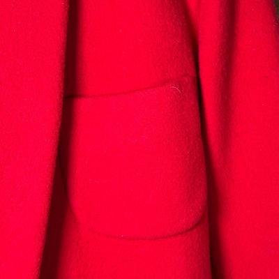 LOT 80Y: Vintage Christian Dior Red Double Breasted Coat