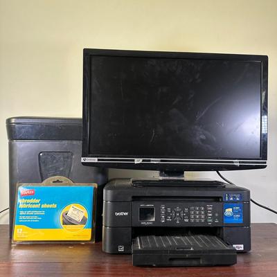 LOT 88L: Office Essentials - Brother Printer, Gateway Monitor, Shredder & More
