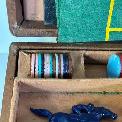 LOT 90L: Vintage Lowe Travel Board Game Kit