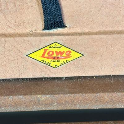 LOT 90L: Vintage Lowe Travel Board Game Kit