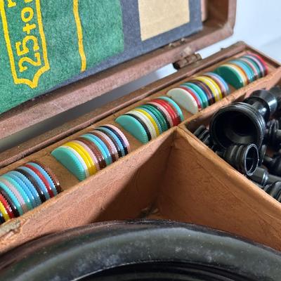 LOT 90L: Vintage Lowe Travel Board Game Kit