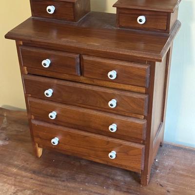 LOT 97Y: Vintage Wood Jewelry Armoire