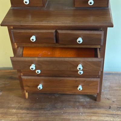 LOT 97Y: Vintage Wood Jewelry Armoire