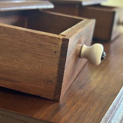 LOT 97Y: Vintage Wood Jewelry Armoire