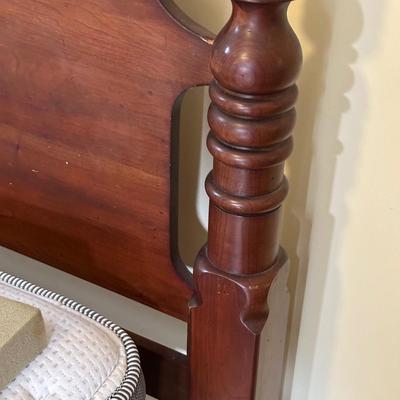 LOT 101Y: Vintage Wooden Bed Frame/Headboard