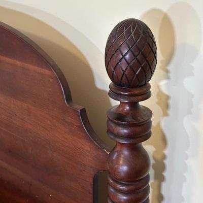 LOT 101Y: Vintage Wooden Bed Frame/Headboard