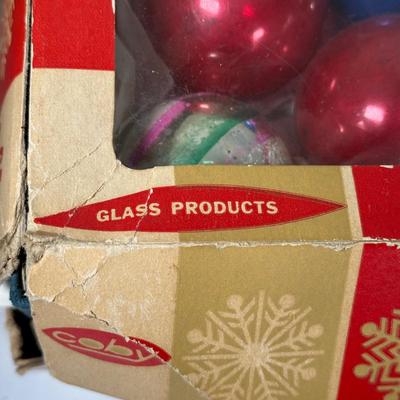 LOT 104Y: Vintage Glass Ball Christmas Ornaments - Shiny Brite & More