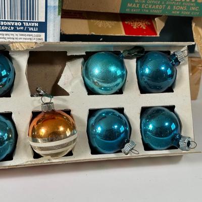 LOT 104Y: Vintage Glass Ball Christmas Ornaments - Shiny Brite & More