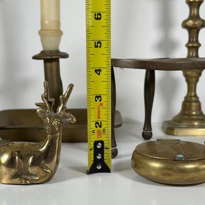 LOT 105L: Vintage Brass Home Decor Collection