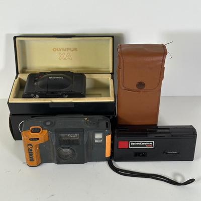 LOT 109L: Vintage Point & Shoot Cameras - Olympus XA, BerkeyKeystone XR76 & Canon AS-6