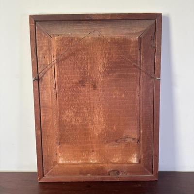 LOT 111L: Vintage Wooden Framed Wall Mirrors