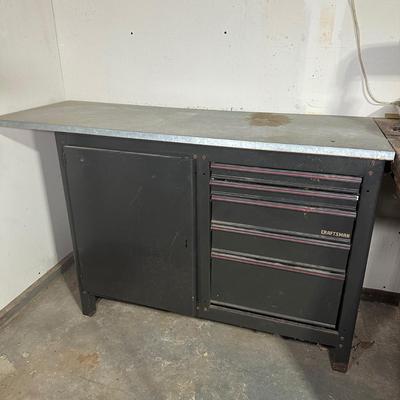 LOT 118G: Craftsman 5 Drawer Work Bench w/ All Tools & Contents Included