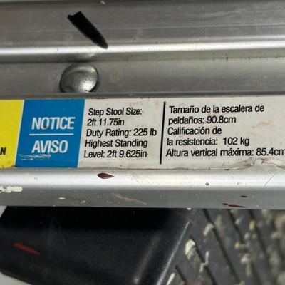 LOT 119G: Gorilla Ladders Step Ladder w/ Saw Horses