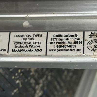 LOT 119G: Gorilla Ladders Step Ladder w/ Saw Horses