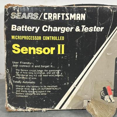 LOT 154G: Craftsman Power Tools & Battery Charger - Bench Grinder, Belt Sander & Auto Scroller Saw