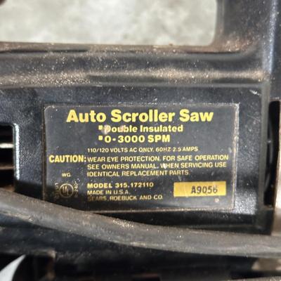 LOT 154G: Craftsman Power Tools & Battery Charger - Bench Grinder, Belt Sander & Auto Scroller Saw