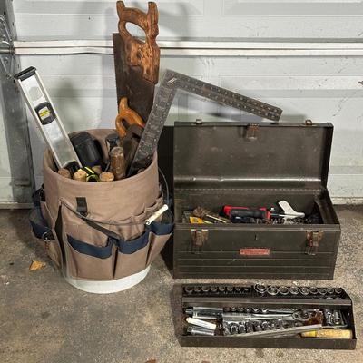 LOT 155G: Hand Tool Collection w/ Craftsman Toolbox & More