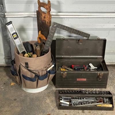 LOT 155G: Hand Tool Collection w/ Craftsman Toolbox & More