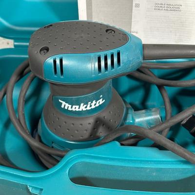 LOT 156G: Power Tools - Makita Random Orbit Sander, Ryobi Drill, Router & More