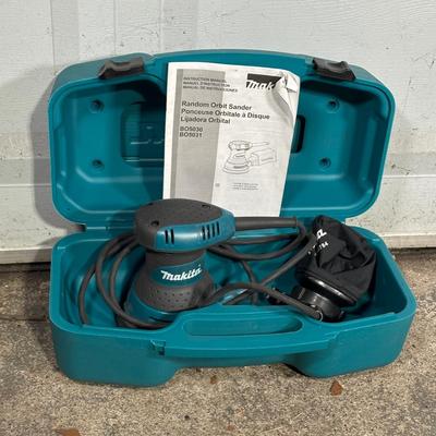 LOT 156G: Power Tools - Makita Random Orbit Sander, Ryobi Drill, Router & More