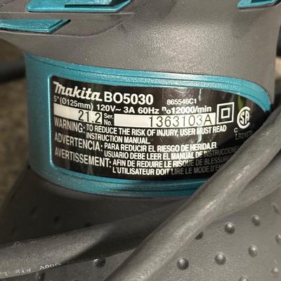 LOT 156G: Power Tools - Makita Random Orbit Sander, Ryobi Drill, Router & More