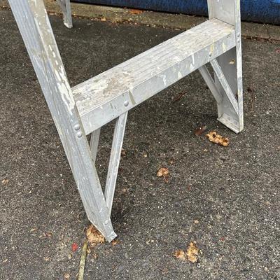 LOT 158G: Two Folding Metal Ladders
