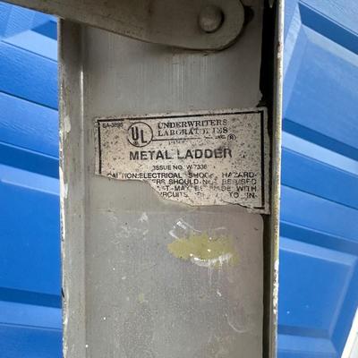 LOT 158G: Two Folding Metal Ladders