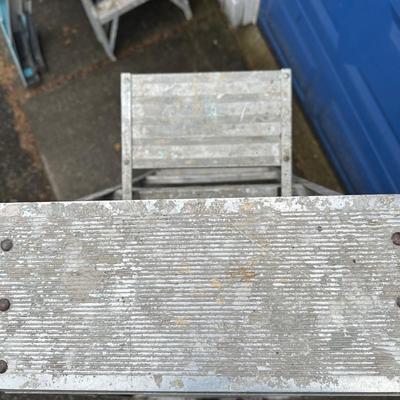 LOT 158G: Two Folding Metal Ladders