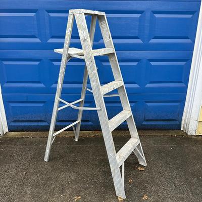 LOT 158G: Two Folding Metal Ladders
