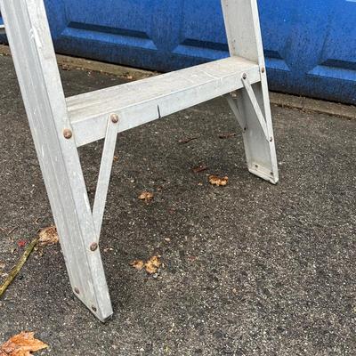 LOT 158G: Two Folding Metal Ladders