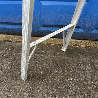 LOT 158G: Two Folding Metal Ladders
