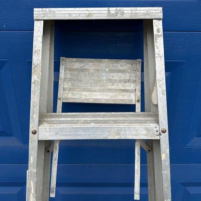 LOT 158G: Two Folding Metal Ladders